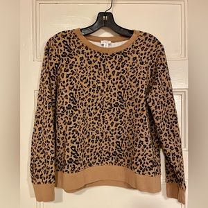 Leopard Print J Crew Sweatshirt